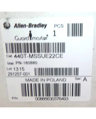 Allen Bradley Guardmaster Spartan Magnet-Sicherheitsschalter 440T-MSSUE22CE OVP