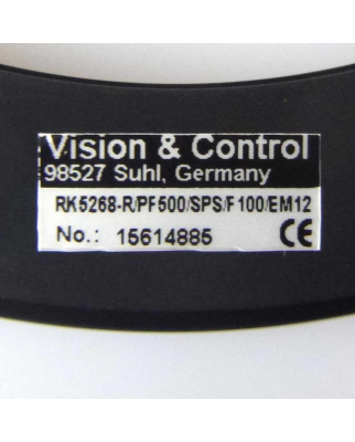 Vision & Control Ringbeleuchtung RK5268-R/ PF500/SPS/F100/EM12 OVP