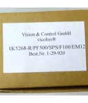 Vision & Control Ringbeleuchtung RK5268-R/ PF500/SPS/F100/EM12 OVP