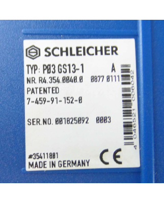SCHLEICHER Baugruppenträger P03 GS13-1 EDV: 35411801...