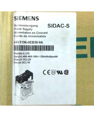 Siemens SIDAC-S 4AV3196-0EB30-0A OVP