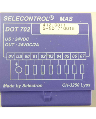 Selectron Selecontrol Digital Output Module DOT 702 GEB
