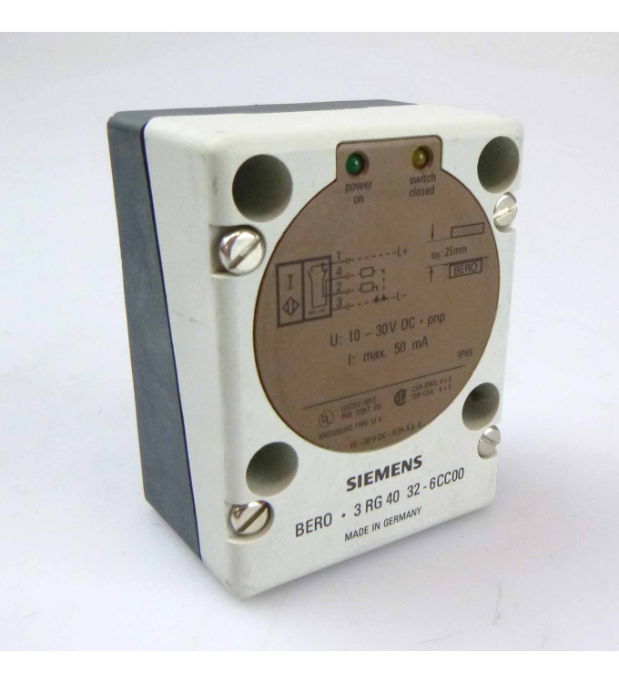 Siemens BERO Induktiver Näherungsschalter 3RG4032-6CC00 GEB