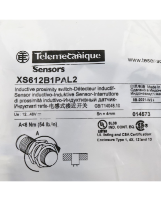 Telemecanique Induktiver Näherungsschalter XS612B1PAL2 014573 OVP