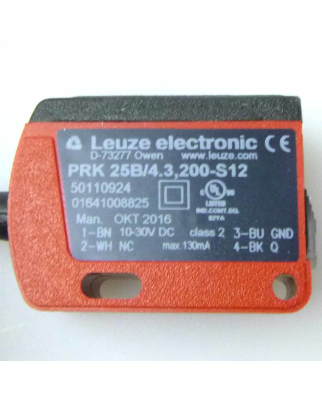 Leuze electronic Reflex-Lichtschranke PRK 25B/4.3,200-S12...