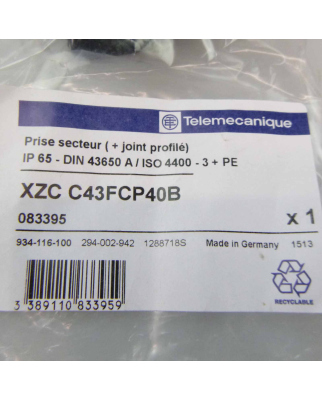 Telemecanique Steckverbinder XZC C43FCP40B 083395 OVP