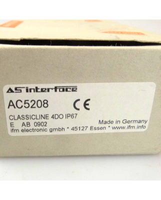 ifm AS-Interface Modul AC5208 Classicline 4DO IP67 OVP