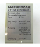 Mazurczak Elektronischer Temperaturbegrenzer ETB2 24VDC GEB