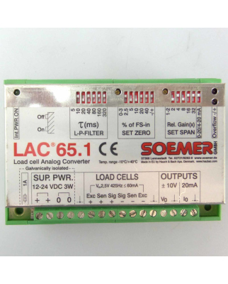 Soemer GmbH Messverstärker LAC 65.1 GEB