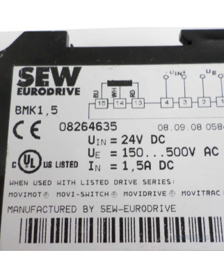 SEW Eurodrive Gleichrichter BMK 1,5 08264635 GEB