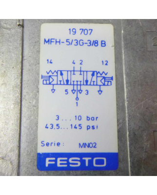 FESTO Magnetventil MFH-5/3G-3/8-B 19707 GEB