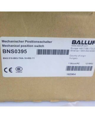 Balluff Reihenpositionsschalter BNS0395...