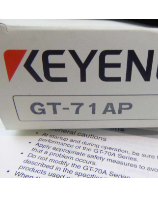 Keyence Messverstärker GT-71AP OVP