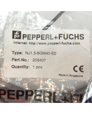 Pepperl+Fuchs Näherungsschalter NJ1,5-8GM40-E0...