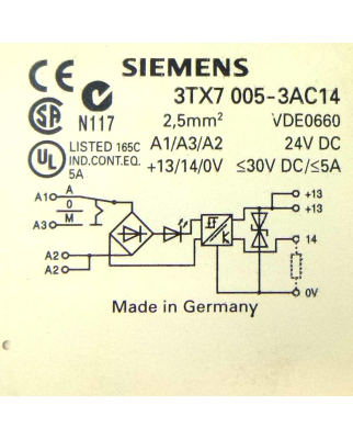 Siemens Ausgangskoppelglied 3TX7005-3AC14 GEB