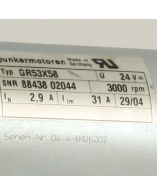 Dunkermotoren GS-Getriebemotor GR53X58 + PLG52 NOV