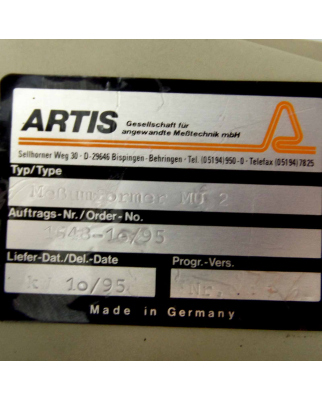 Artis Messumformer MU2 GEB