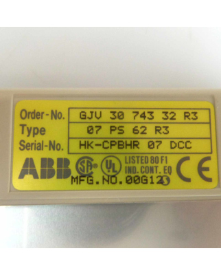 ABB Program Memory Module 07 PS 62 R3 Bestell-Nr.: GJV 30 743 32 R3 OVP