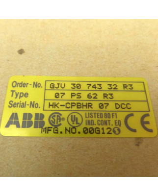 ABB Program Memory Module 07 PS 62 R3 Bestell-Nr.: GJV 30 743 32 R3 OVP