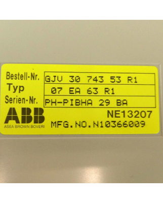 ABB Analog Input Module 07 EA 63 R1 Bestell-Nr.: GJV 30...