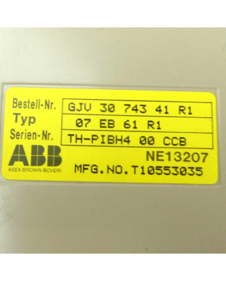 ABB Binary Input Module 07 EB 61 R1 Bestell-Nr.: GJV 30...