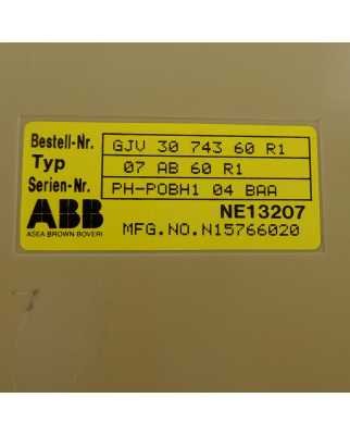 ABB Binary Output Module 07 AB 60 R1 Bestell-Nr.: GJV 30...