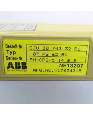 ABB Program Memory Module 07 PS 62 R1 Bestell-Nr.: GJV 30 743 32 R1 GEB