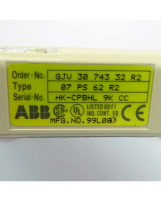 ABB Program Memory Module 07 PS 62 R2 Bestell-Nr.: GJV 30 743 32 R2 GEB
