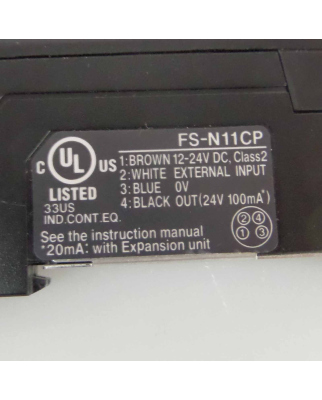 Keyence Lichtleiter-Messverstärker FS-N11CP + FU-E40 NOV