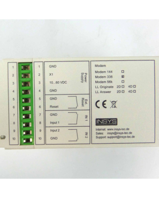 INSYS Industriemodem 336 4.1 11-02-01-01-30.010 06087032 GEB