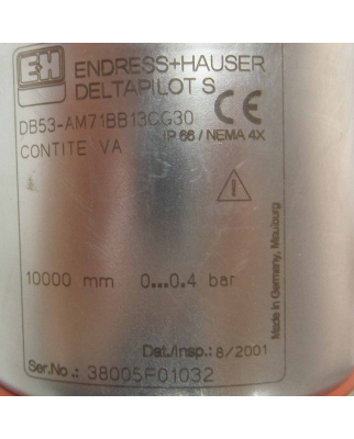 Endress+Hauser Deltapilot S DB53-AM71BB13CG30 GEB