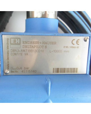 Endress+Hauser Deltapilot S DB53-AM71BB13CD10 10m NOV