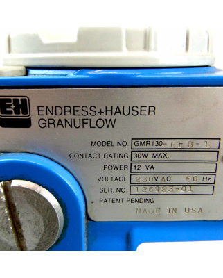 Endress+Hauser Granuflow GMR130 GMR130-G1-B-1 GEB