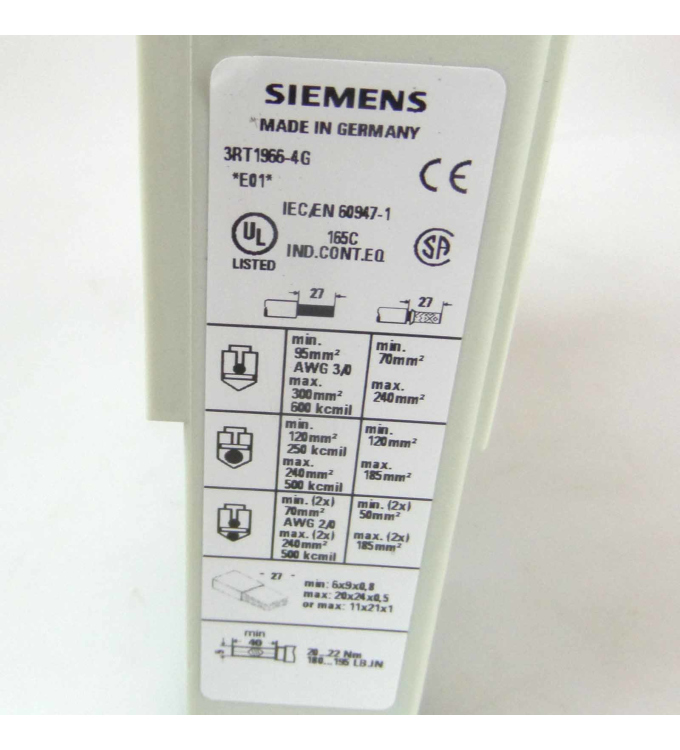 Siemens 3RT1966-4G Rahmenklemmenblock                        207/18 