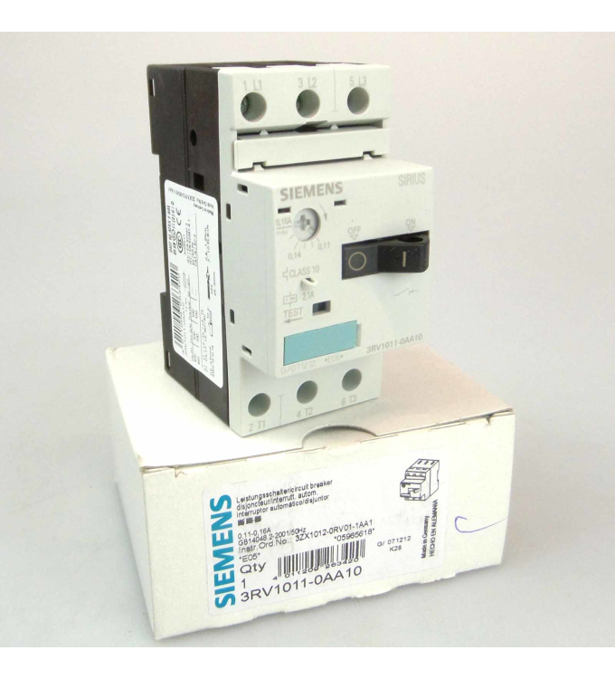 Siemens 3rv1021-0aa10 OVP 0,11-0,16a 