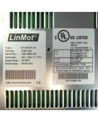LinMot Profibus DP Drive E1130-DP-XC 0150-1861 GEB