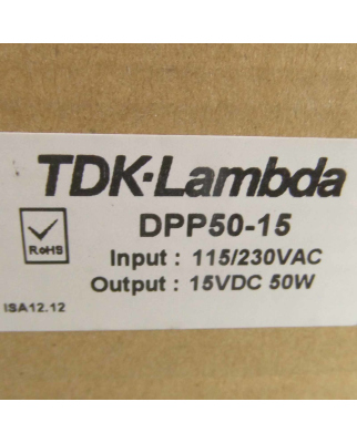 TDK-Lambda Netzteil DPP50-15 15VDC 50W OVP