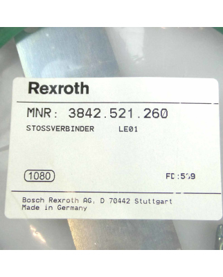 Rexroth Stossverbinder LE01 3842521260 3842.521.260 OVP
