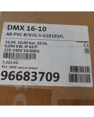 Grundfos Dosierpumpe DMX16-10 AR-PVC-R/V/G-S-G1B1B1FL 16 l/h 10bar OVP