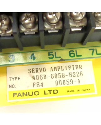 Fanuc Servo Amplifier A06B-6058-H226 GEB