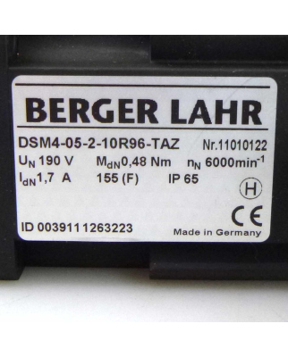 Berger Lahr Servomotor DSM4-05-2-10 R96-TAZ NOV