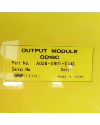 Fanuc/GMF Robotics Output Module OD16C A03B-0801-C443 GEB