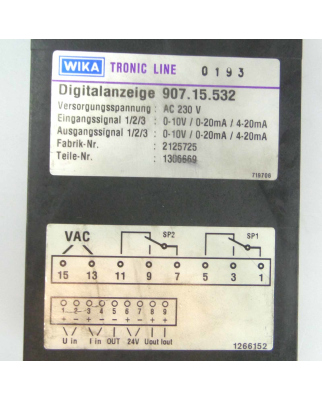 WIKA Tronic Line Digitalanzeige 907.15.532 1306669 GEB