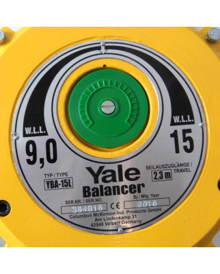 Yale Balancer YBA-15L 9-15kg 2,3m OVP