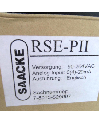SAACKE Regler RSE-PII 7-8073-529097 90-264VAC OVP