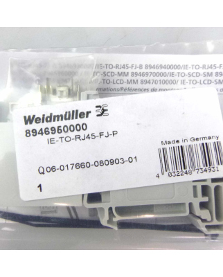 Weidmüller Tragschienen-Outlet IE-TO-RJ45-FJ-P 8946950000 OVP