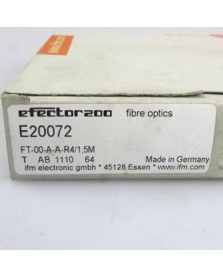 ifm electronic Lichtwellenleiter Reflexlichttaster FT-00-A-A-R4/1,5 E20072 OVP