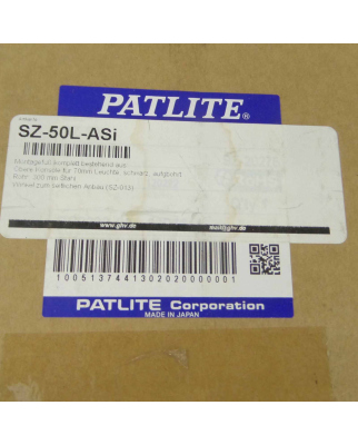 Patlite Montagefuß SZ-50L-ASi 30cm OVP