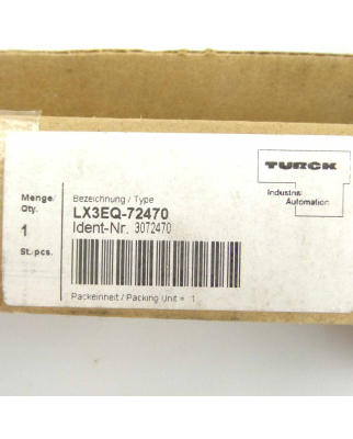 Banner Turck Sensor LX3EQ-72470 3072470 OVP