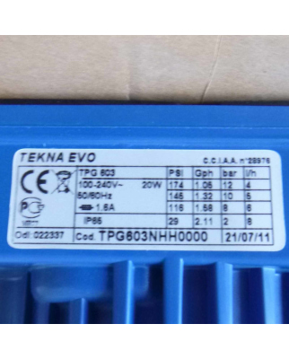 Seko Tekna digitale Dosierpumpe TPG 603 4-8 l/h 2-12 bar OVP
